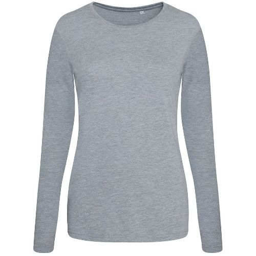 Awdis Just T's Women's Triblend T Long Sleeve Heather Grey